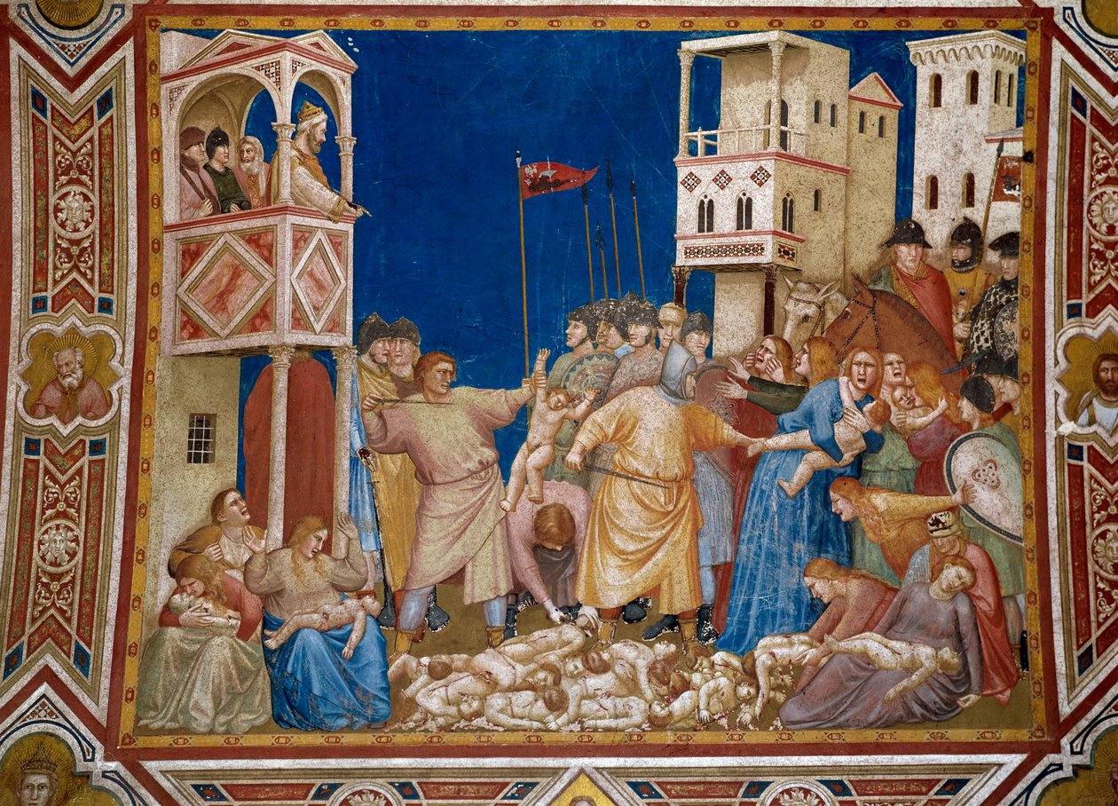 Massakern på Innocents Fresco av Giotto di Bondone (1267-1337) av Giotto (c.1266 1337)