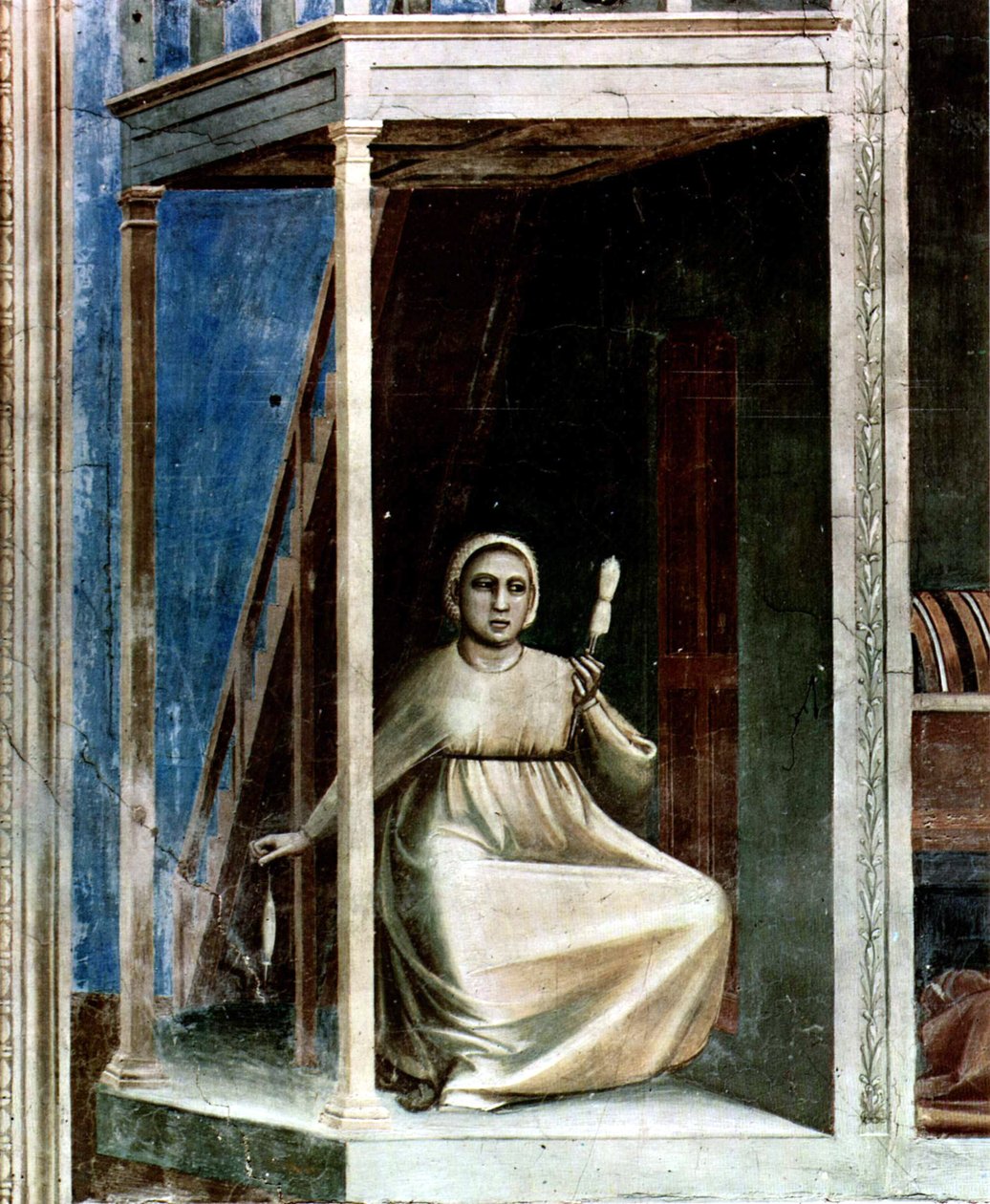 Nr 3 Scener ur Joachims liv: 3. Bebådelsen till St Anne
 Detalj av Giotto