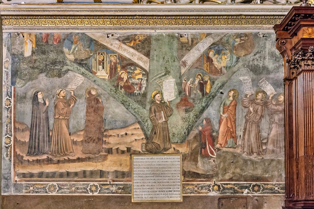Livets träd, högra tvärskeppet av Giotto di Bondone (style of)