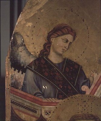 Ängel från Madonna and Child Enthroned av Giotto di Bondone