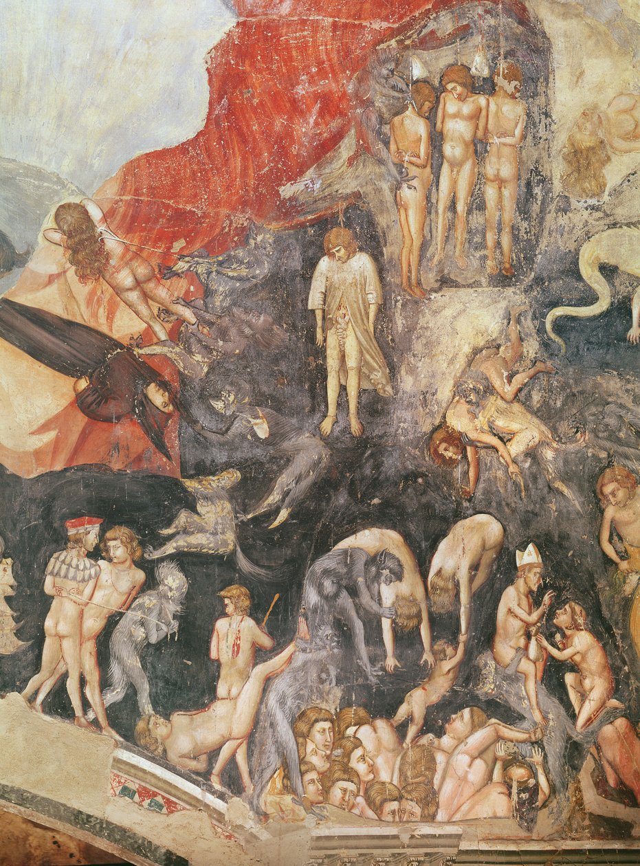 The Last Judgement, detalj om de fördömda, 1303-05 (se även 65227) av Giotto di Bondone