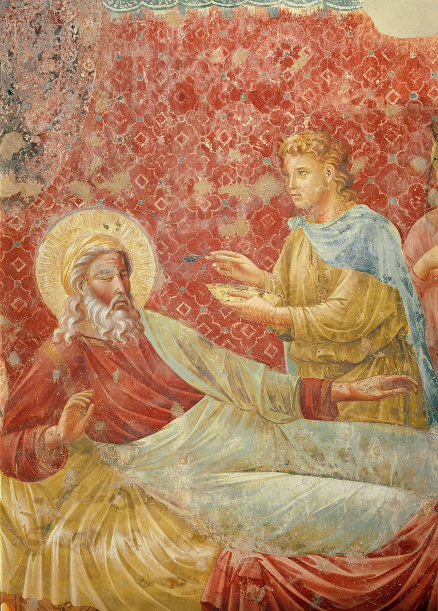 Isaac avvisar Esau, detalj av Isaac och Esau, ca 1288 (detalj av 350996) av Giotto di Bondone
