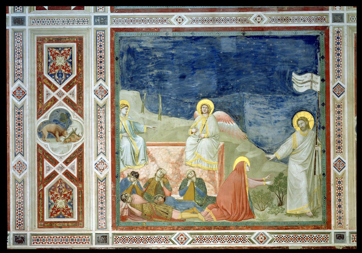 Noli me Tangere eller, Kristi uppenbarelse för Maria Magdalena, 1303-05 (se även 102746) av Giotto di Bondone