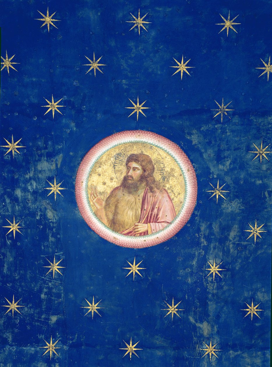 Profeten Johannes Döparen, från takvalvet, ca 1305 av Giotto di Bondone