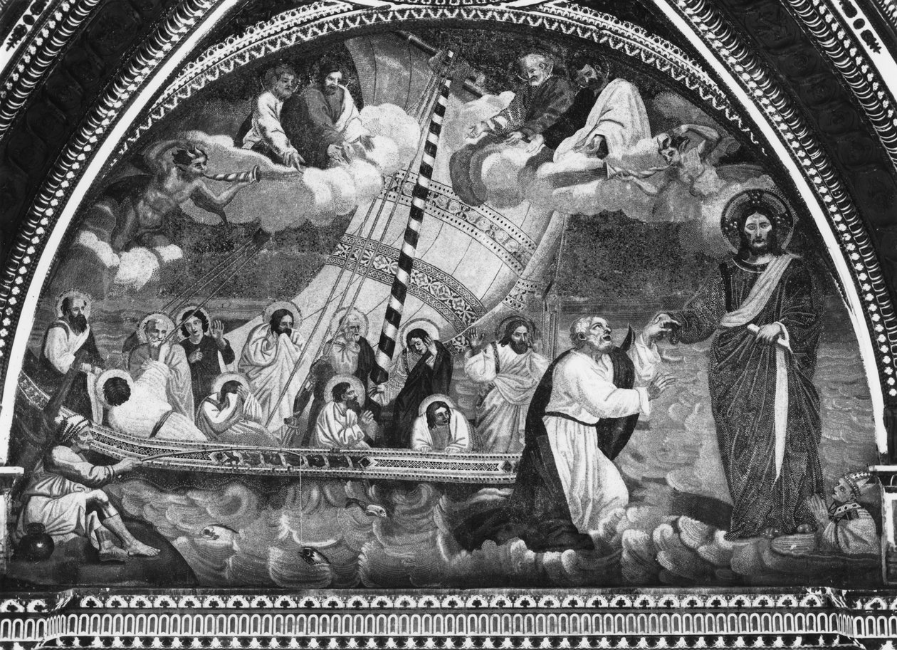 S:t Peters navicella (mosaik) av Giotto di Bondone after Giotto di Bondone after