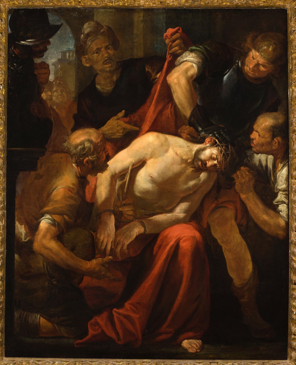Kristus krönt med törnar (Mocked Christ) av Giovacchino Assereto