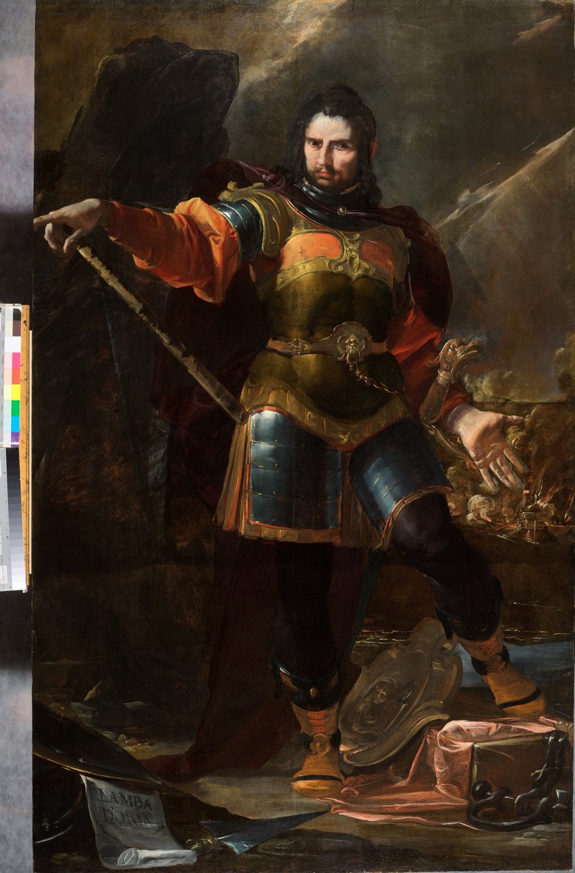 Lamba Doria, amiral för Republiken Genuas flotta på 1200-1300-talet, ca 1633-35 (olja på duk) av Giovacchino Assereto