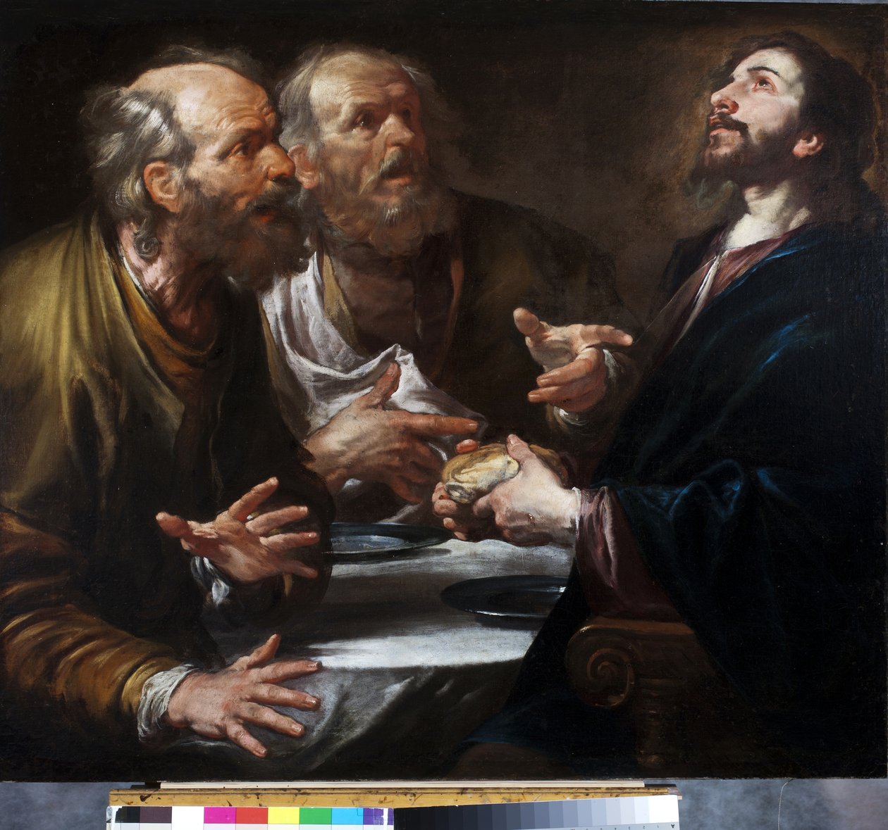 Nattvarden i Emmaus, ca 1645-50 (olja på duk) av Giovacchino Assereto
