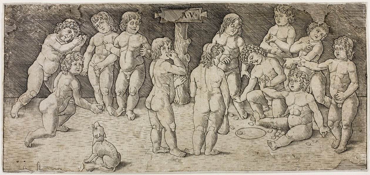 Tolv Cupids som spelar av Giovan Pietro Birago