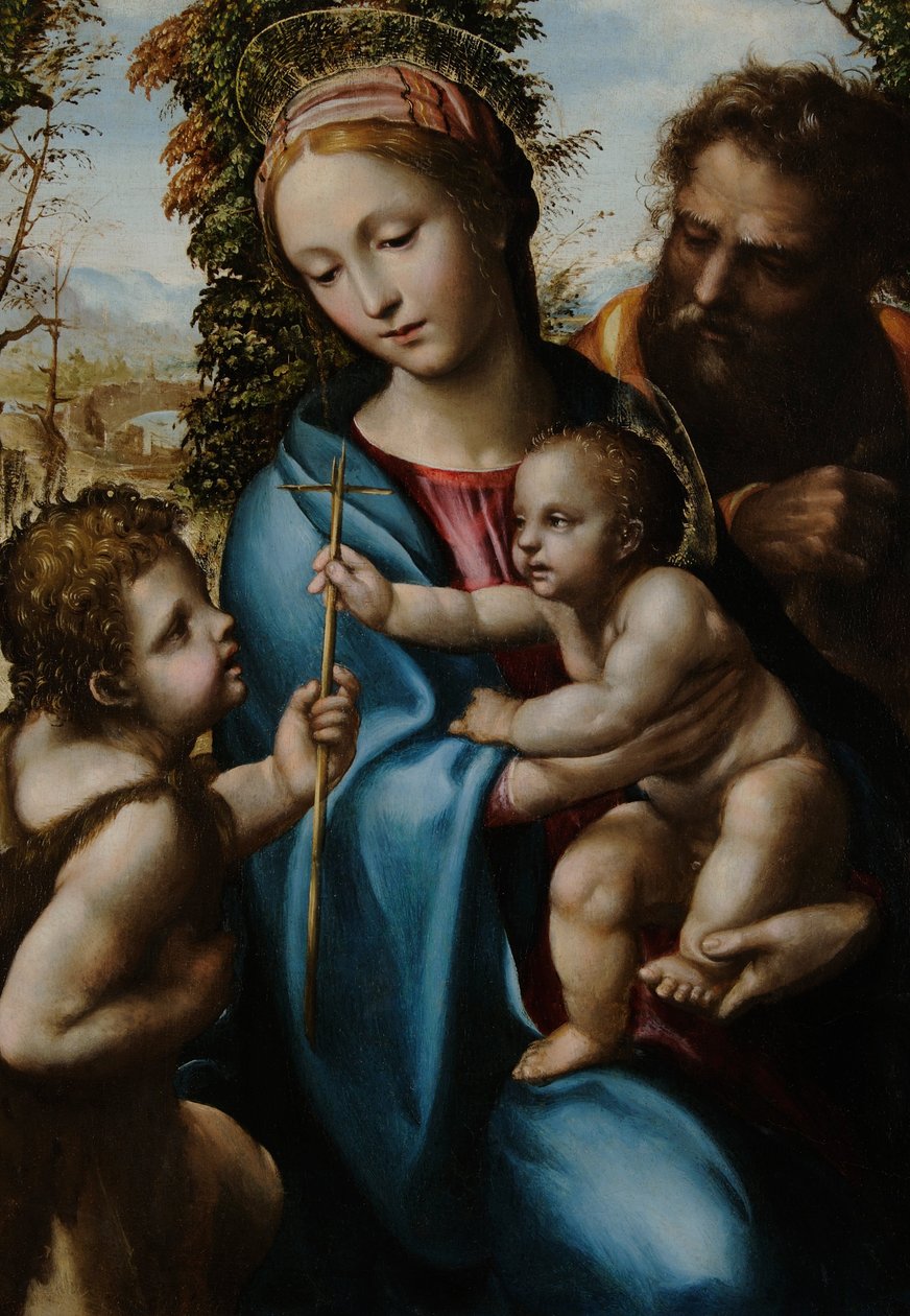 Helig familj med unga Saint John av Giovanni Antonio Bazzi Sodoma