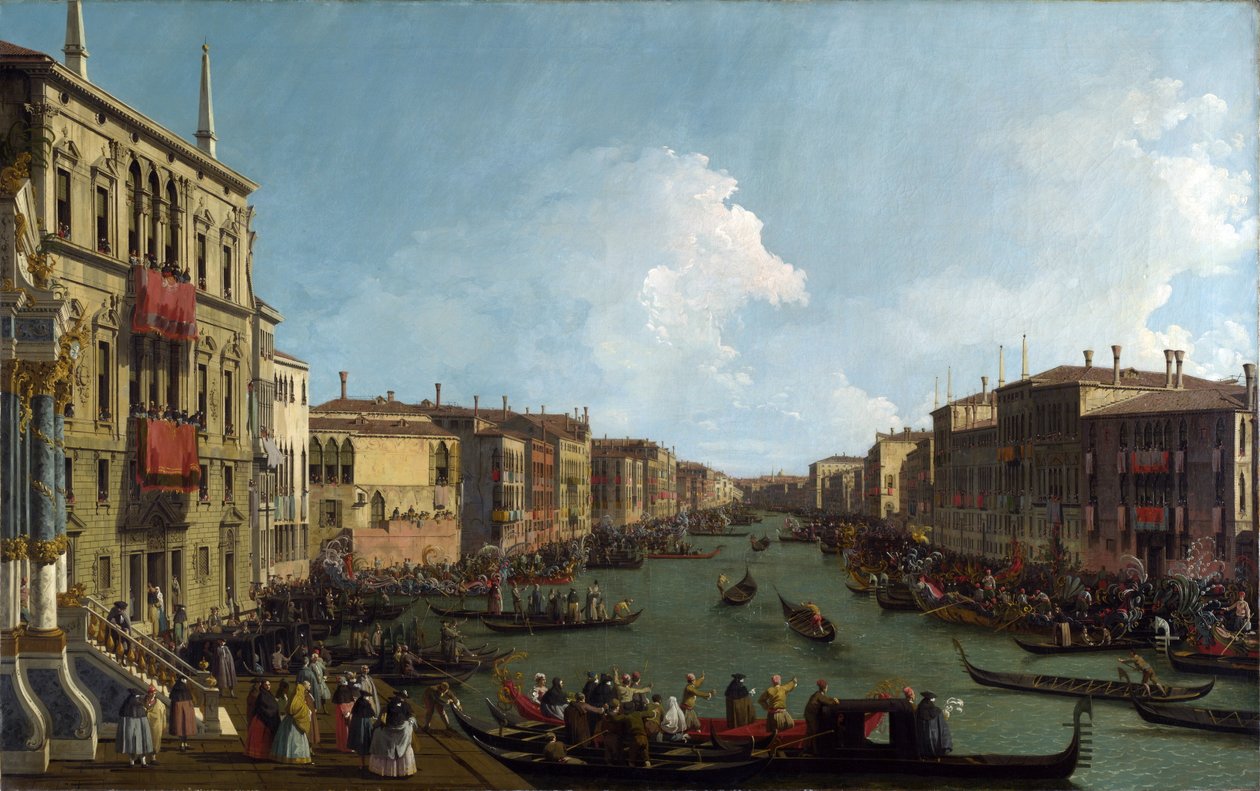 En regatta på Canal Grande, c.1735 av Giovanni Antonio Canal