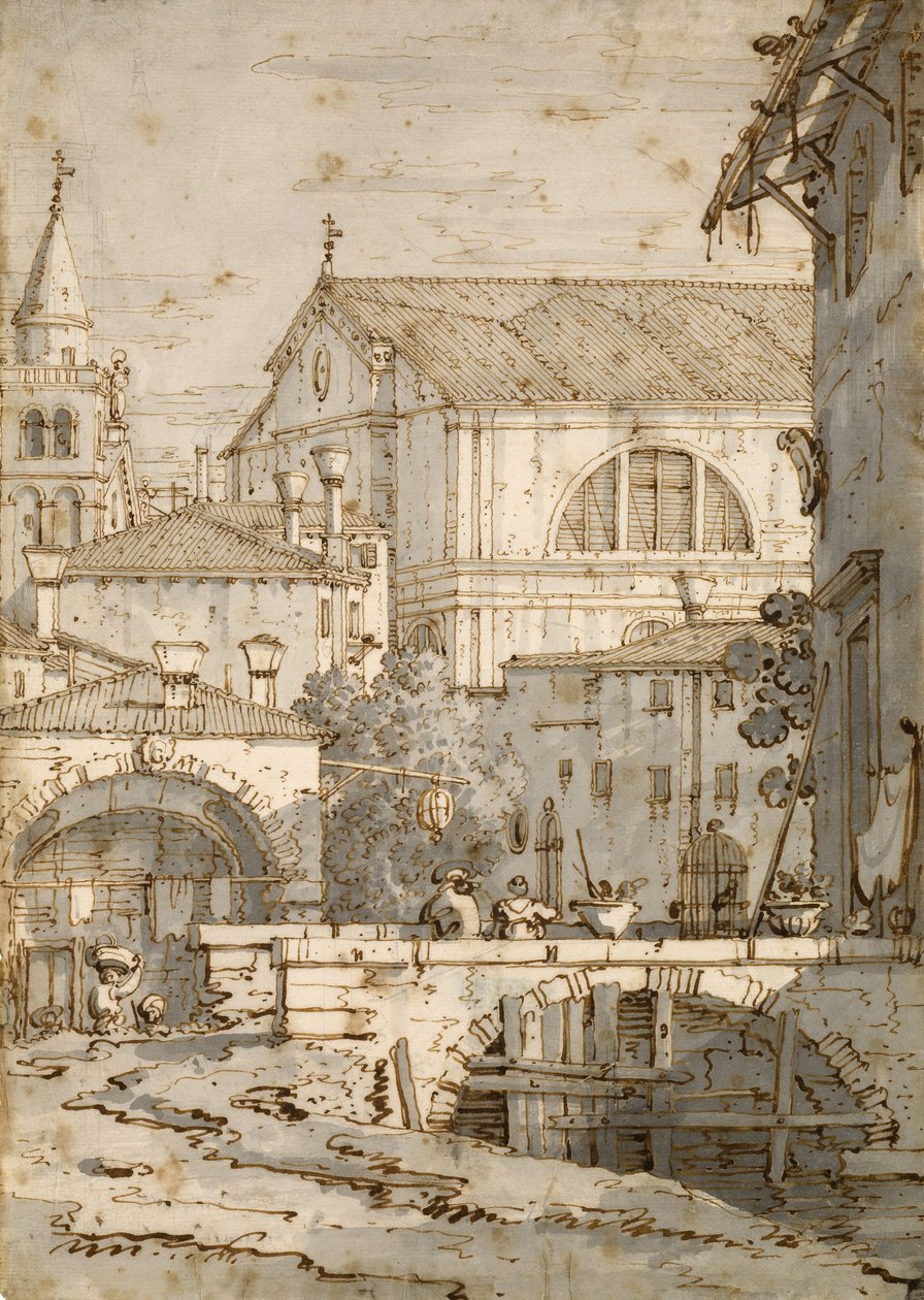 Architectural Capriccio av Giovanni Antonio Canal