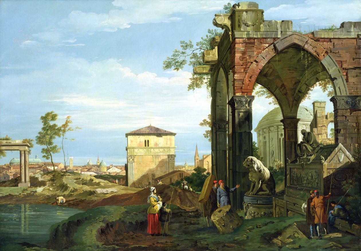 Capriccio med motiv från Padua av Giovanni Antonio Canal