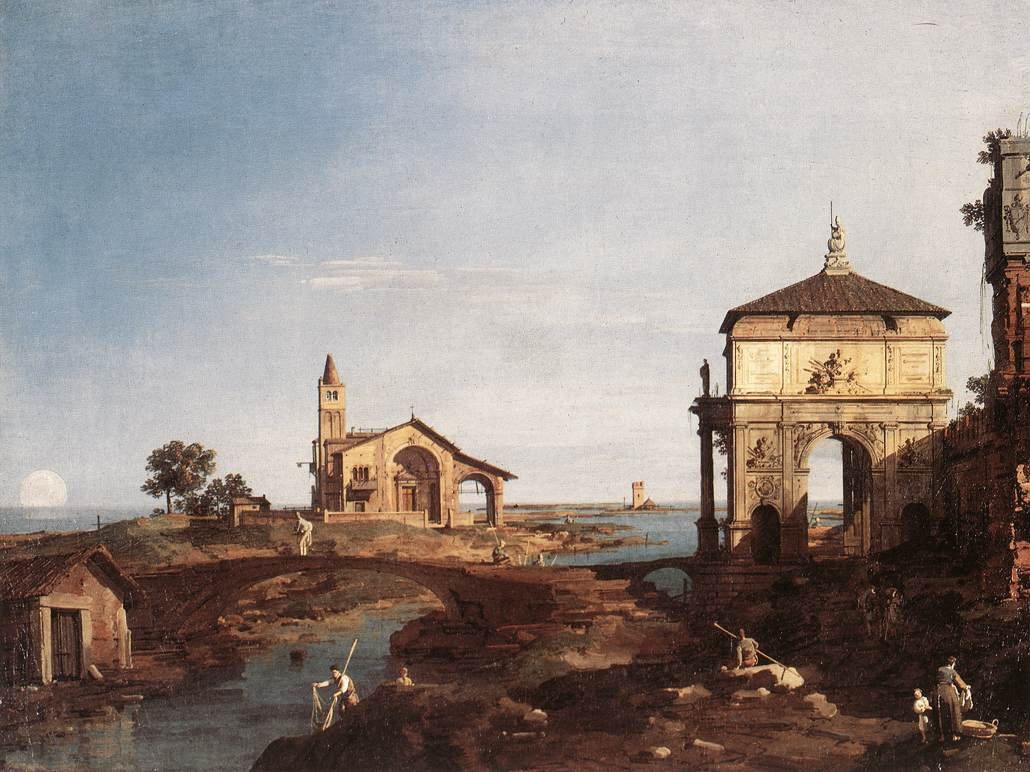 Capriccio with Venetian Motifs av Giovanni Antonio Canal
