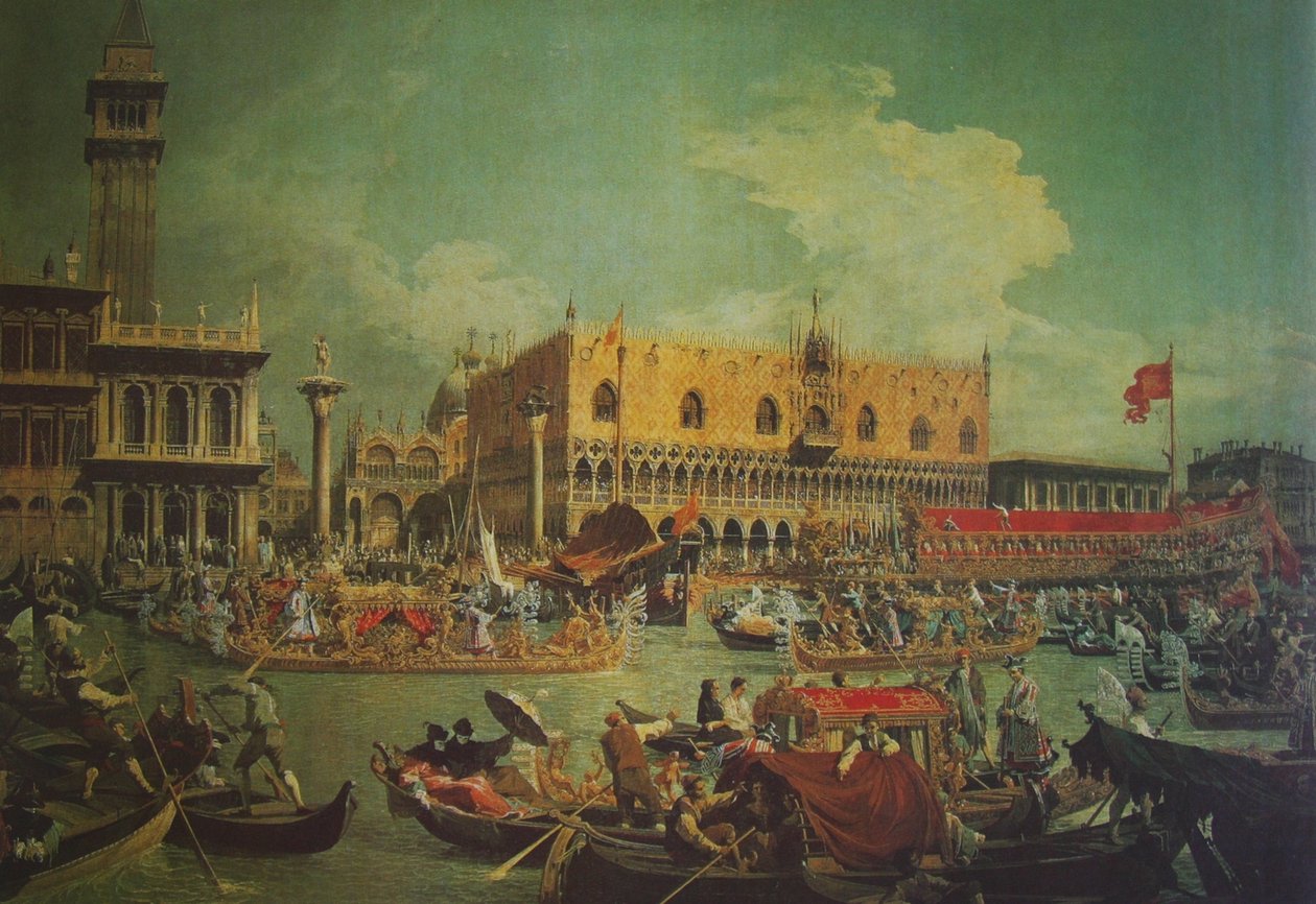 Départ du Bucentaure pour les fiançailles de la mer av Giovanni Antonio Canal