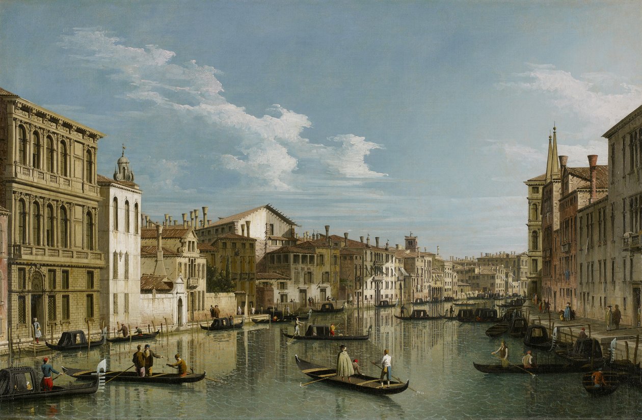 Canal Grande från Palazzo Flangini till Palazzo Bembo, ca 1740 av Giovanni Antonio Canal