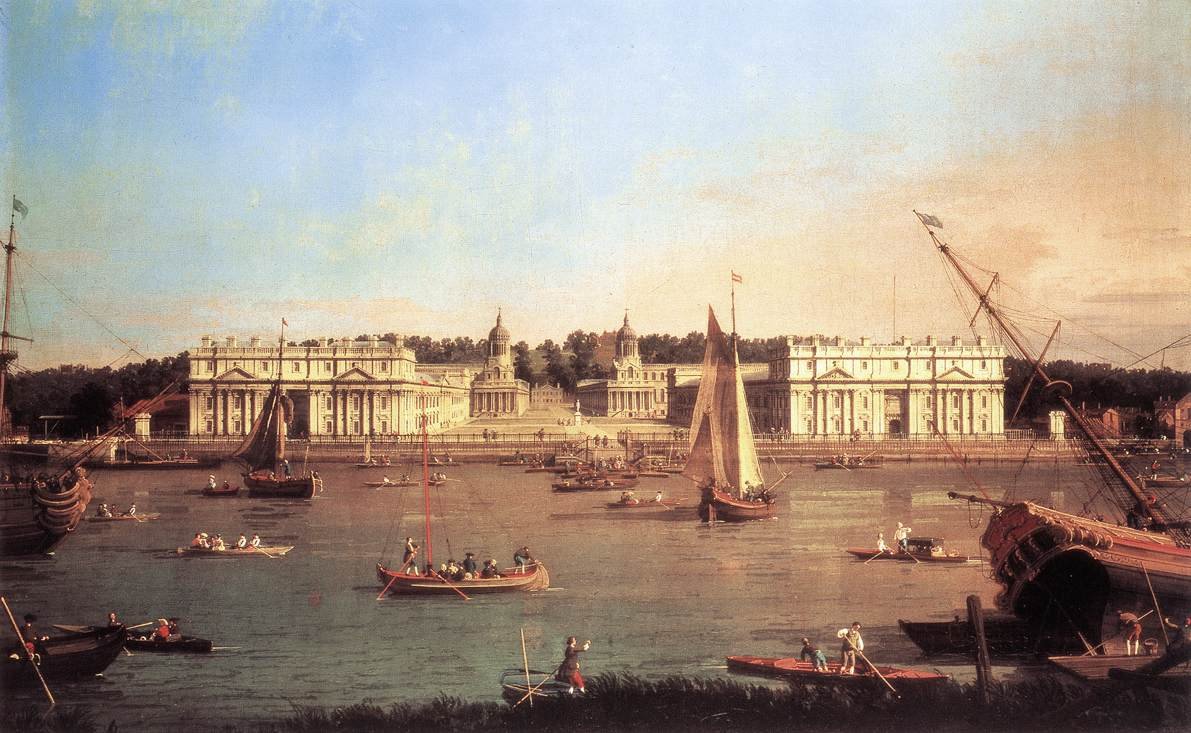 Greenwich Hospital from the North Bank of the Thames av Giovanni Antonio Canal