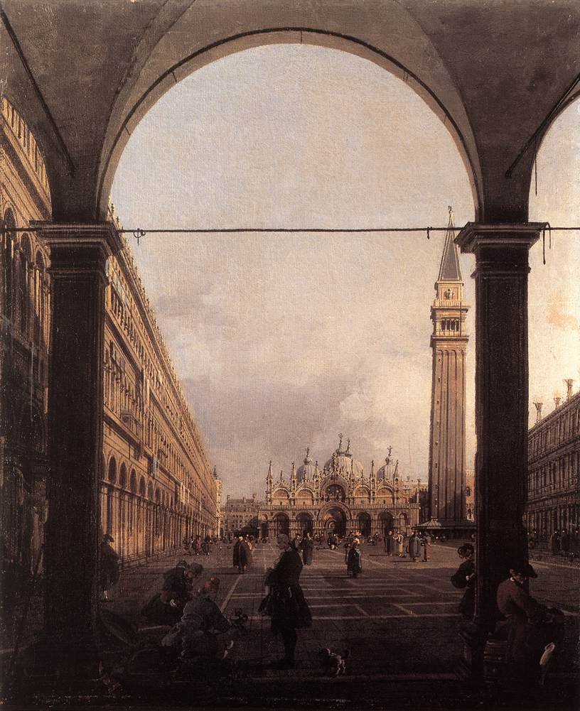 Piazza San Marco Looking East from the North-West Corner av Giovanni Antonio Canal