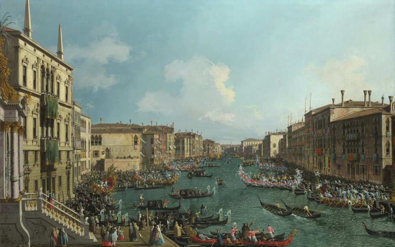 Regatta on the Canale Grande av Giovanni Antonio Canal