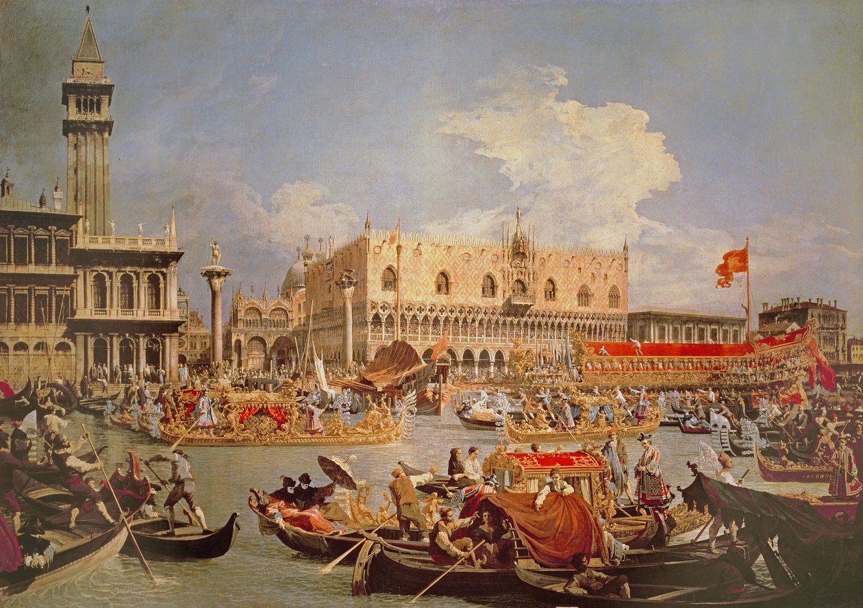 Bucintoro vender tilbage på Kristi Himmelfartsdag av Giovanni Antonio Canal