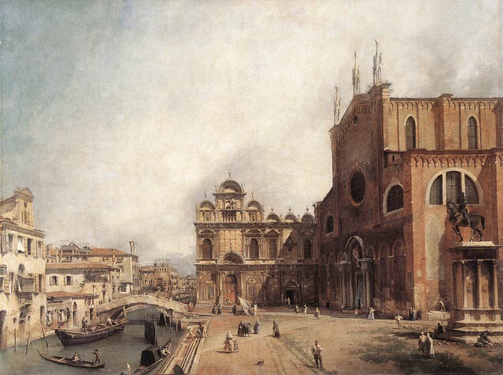 Santi Giovanni e Paolo and the Scuola di San Marco av Giovanni Antonio Canal