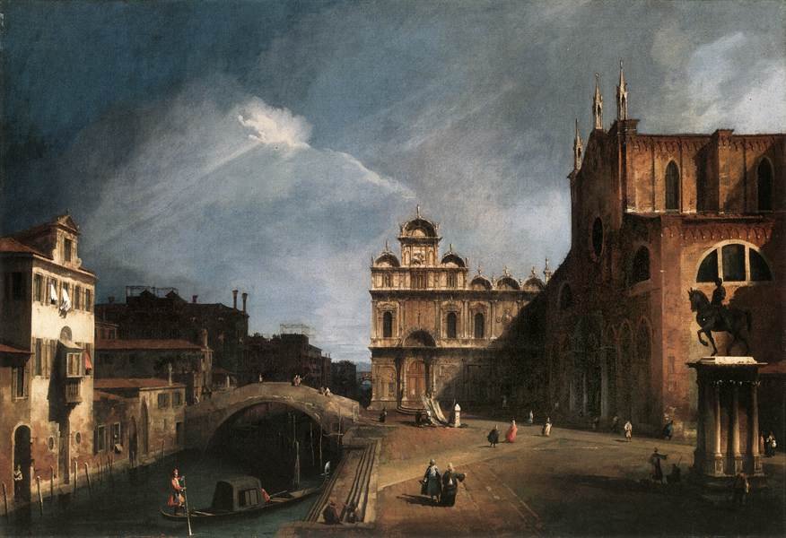 Santi Giovanni e Paolo and the Scuola di San Marco av Giovanni Antonio Canal