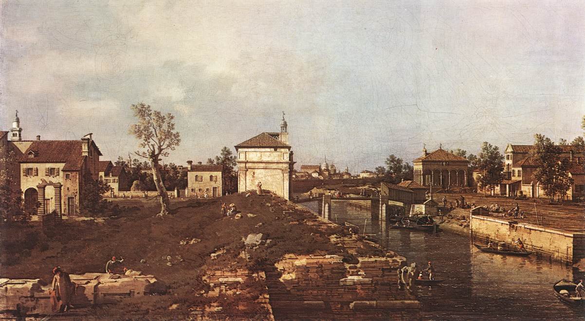 The Brenta Canal at Padua av Giovanni Antonio Canal