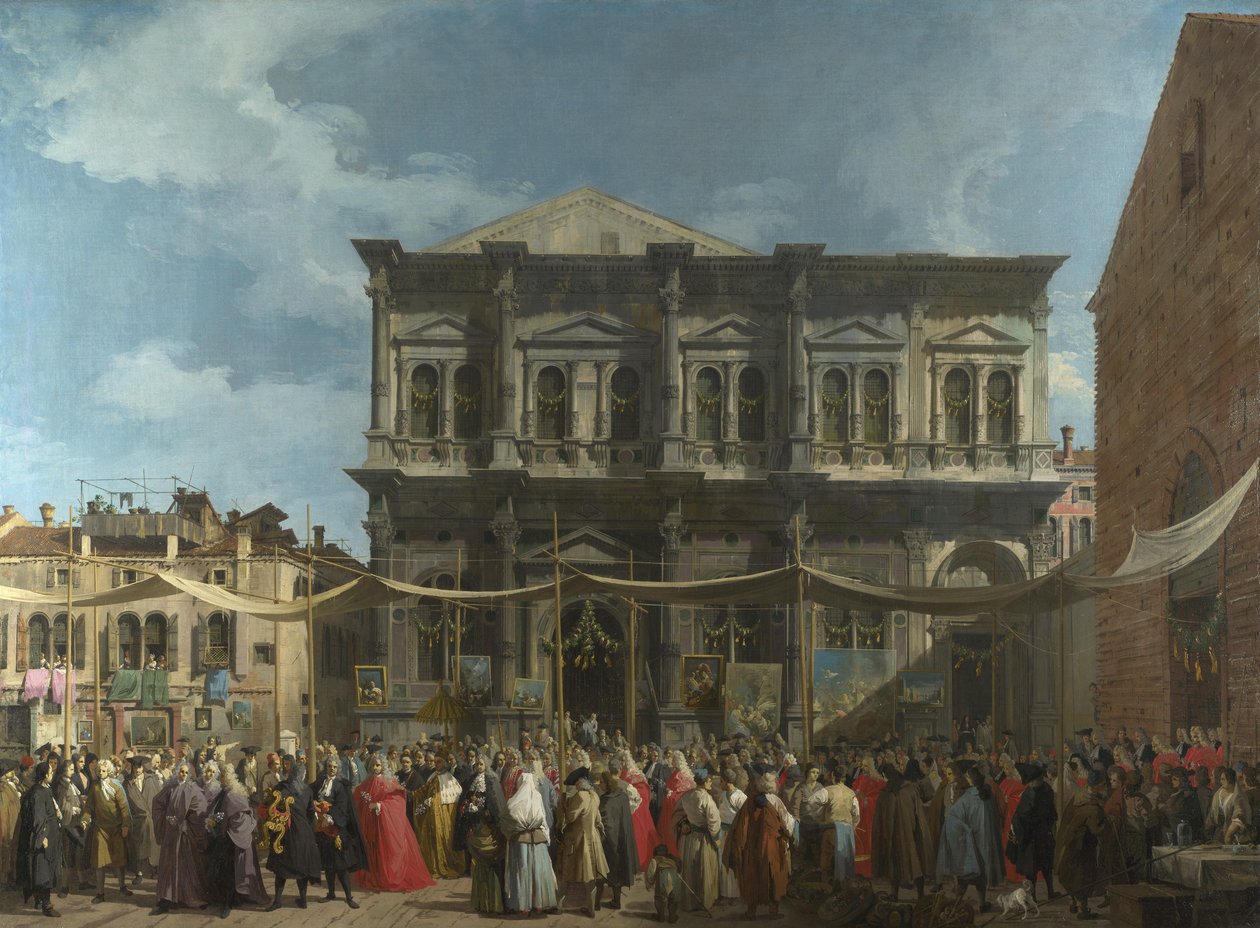 Dogen besöker kyrkan och Scuola di San Rocco, ca 1735 av Giovanni Antonio Canal