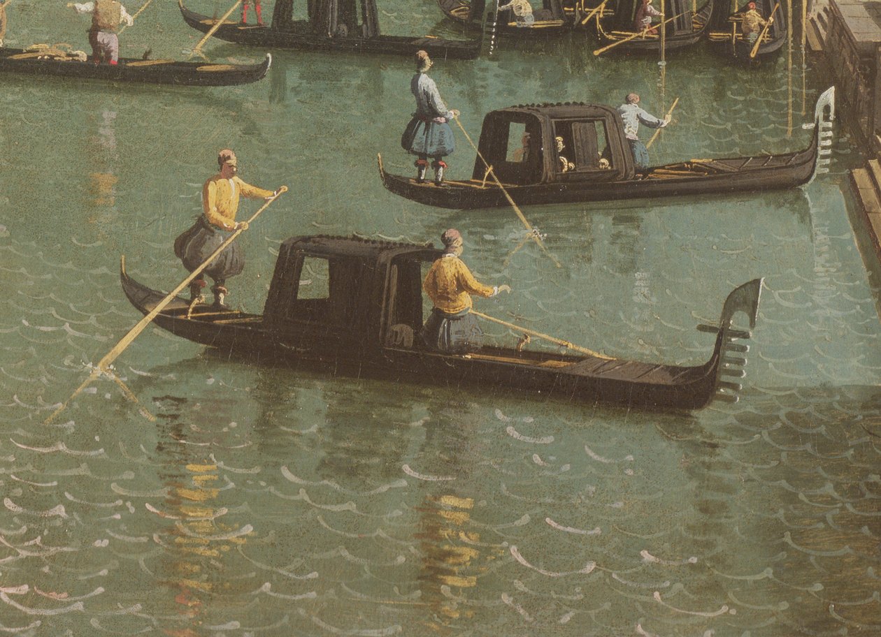 Ingången till Canal Grande och kyrkan Santa Maria della Salute, Venedig (detalj av 156534) av Giovanni Antonio Canal
