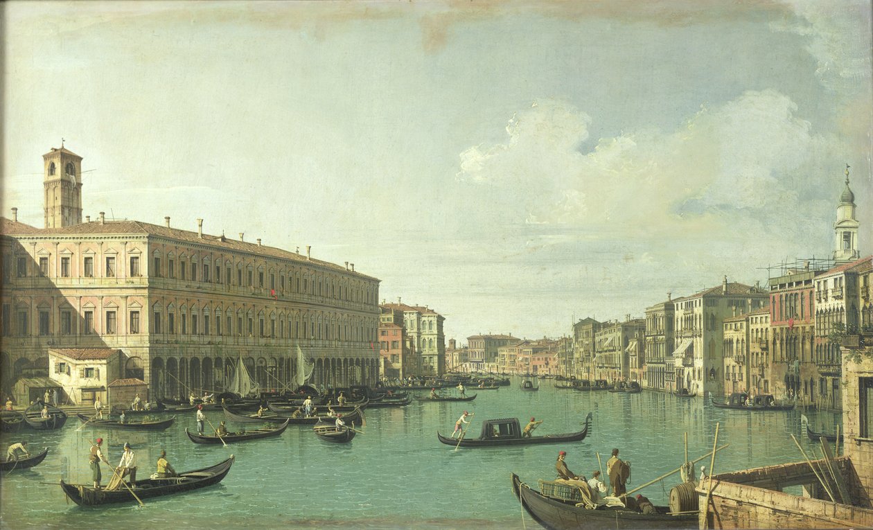 Canal Grande från Rialtobron av Giovanni Antonio Canal
