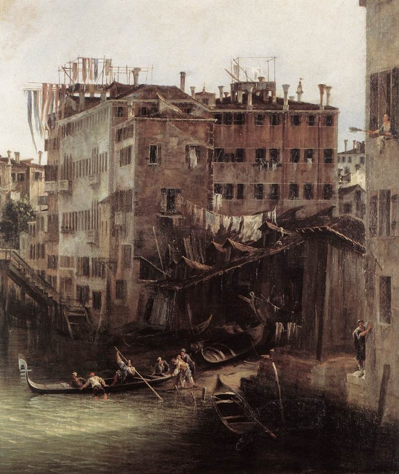 The Rio dei Mendicanti  av Giovanni Antonio Canal