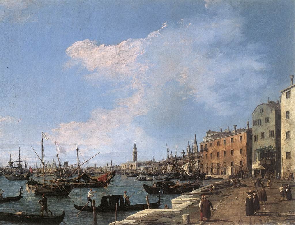 The Riva degli Schiavoni av Giovanni Antonio Canal