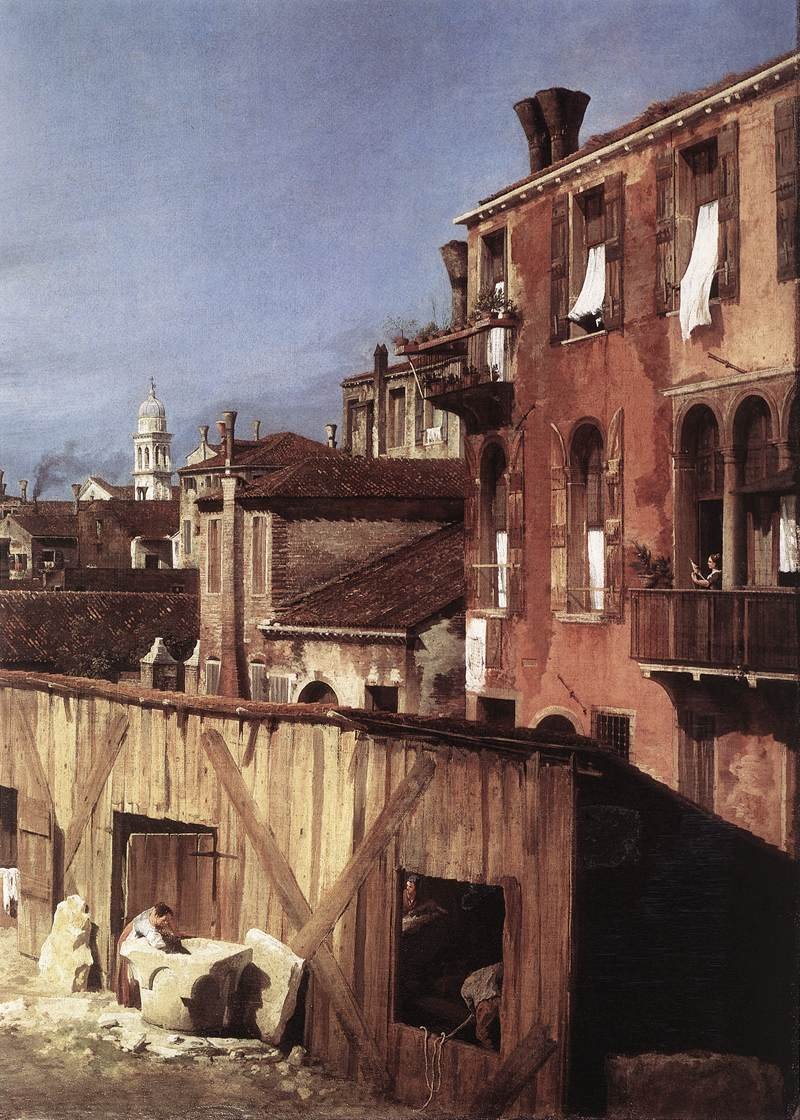 The Stonemasons Yard av Giovanni Antonio Canal