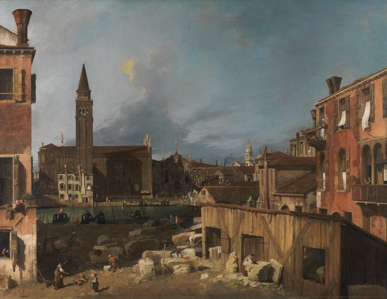 The Stonemasons Yard av Giovanni Antonio Canal