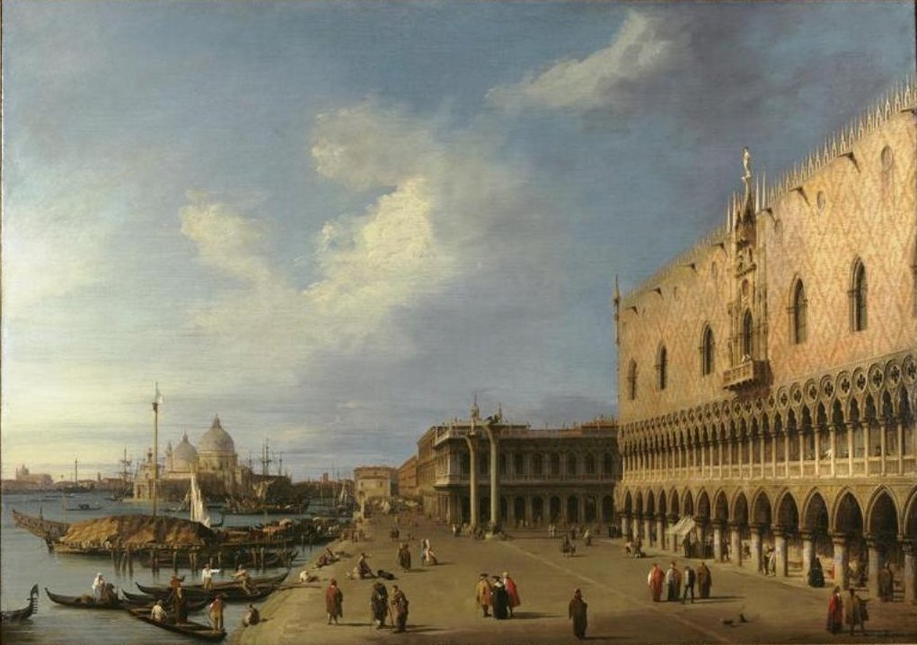 View of Molo av Giovanni Antonio Canal