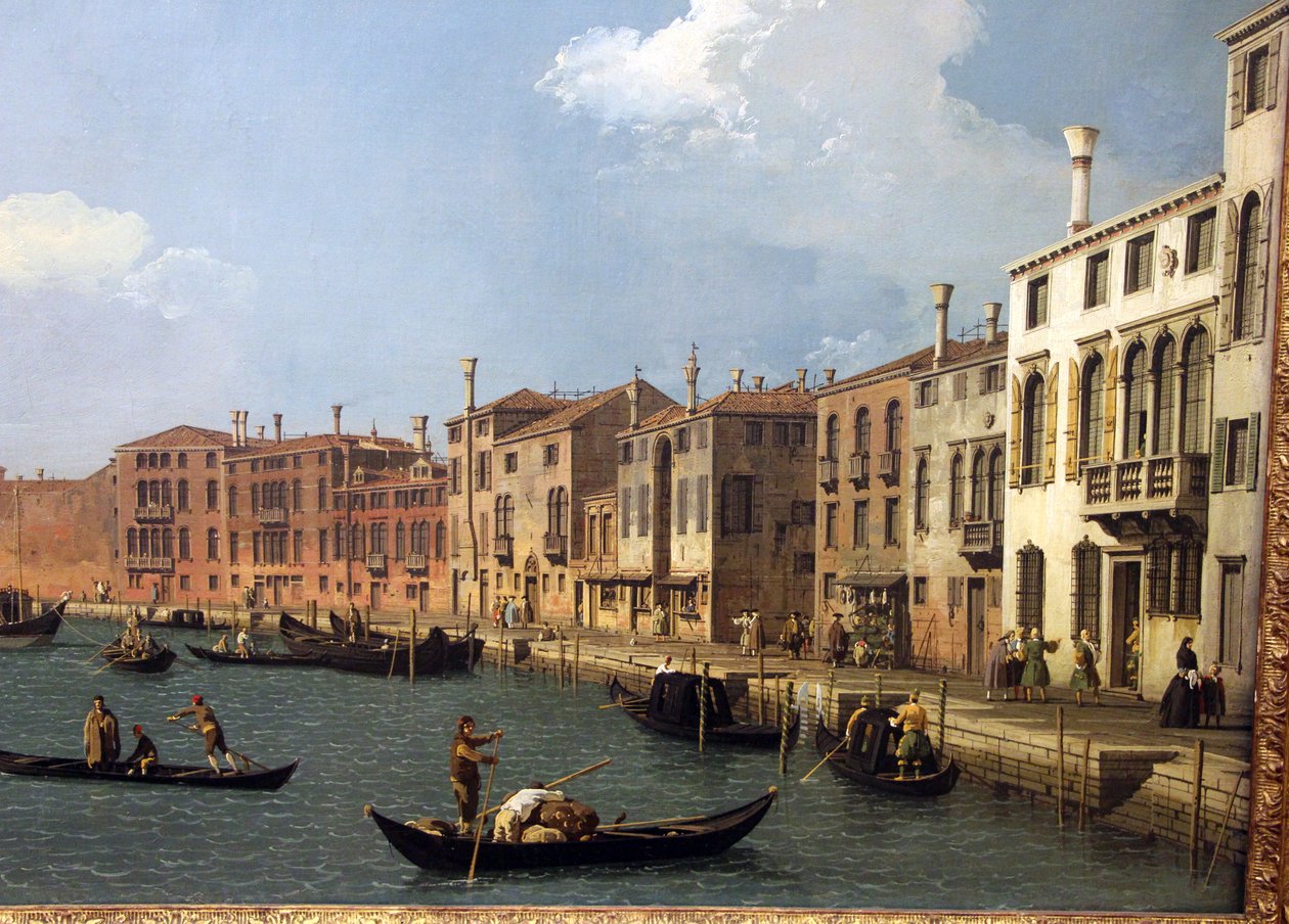 veduta del canale di santa chiara a venezia av Giovanni Antonio Canal