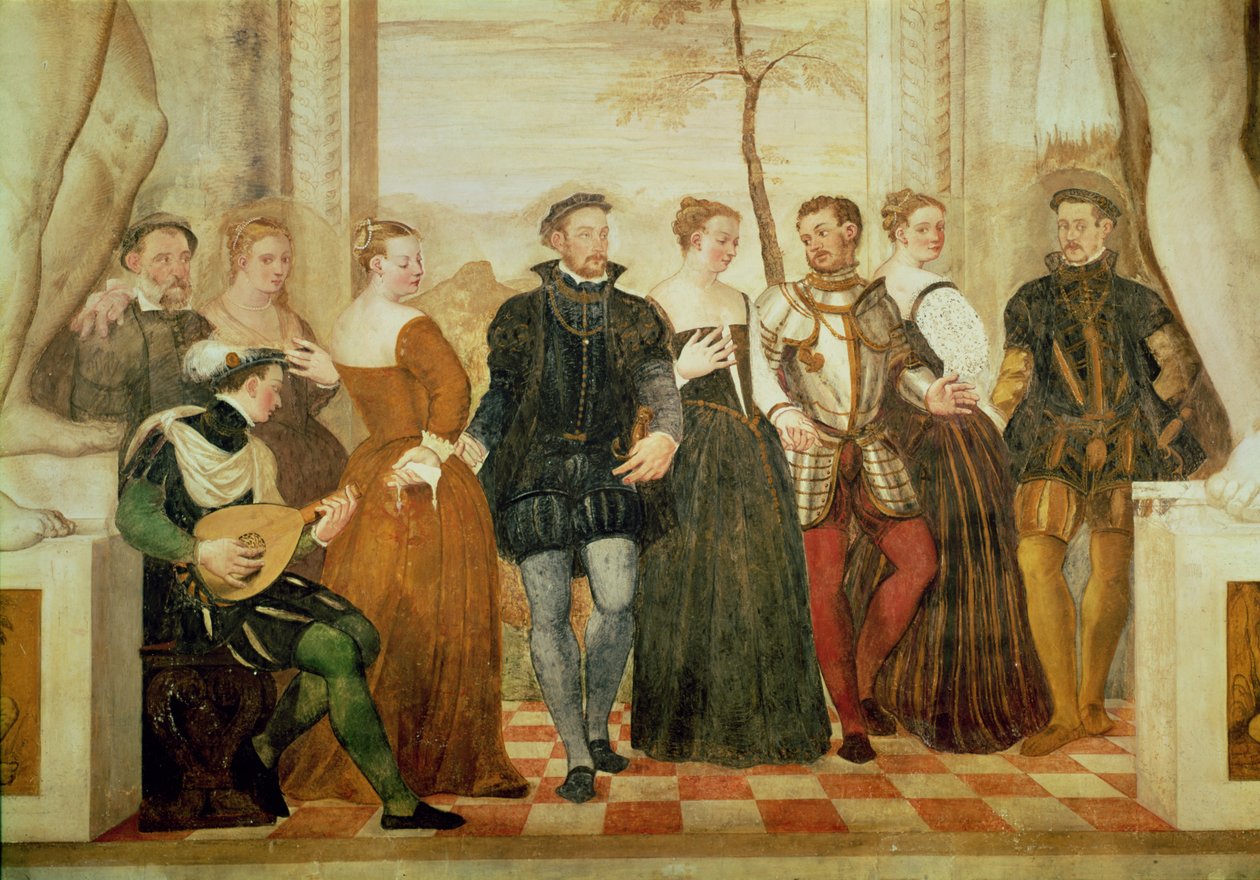 Inbjudan till dansen, 1570 av Giovanni Antonio Fasolo