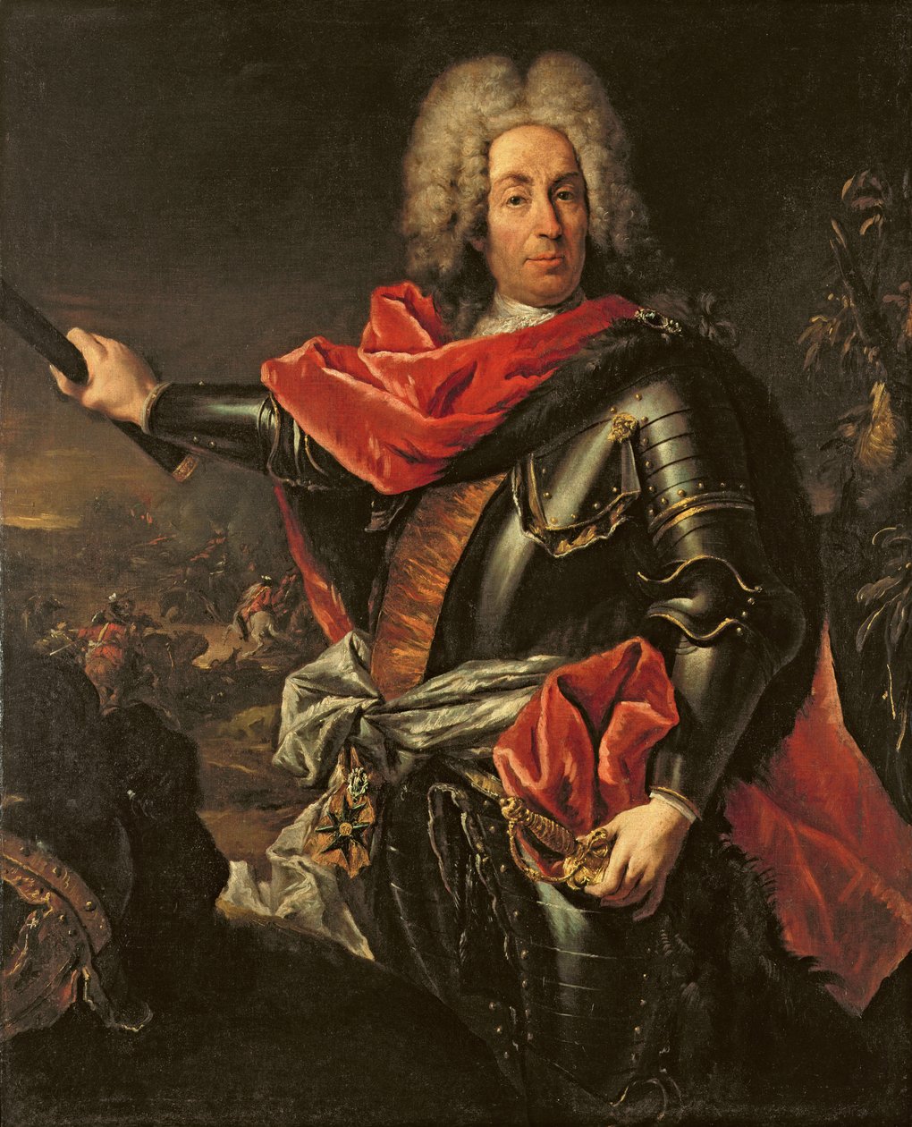 Generalgreve Johann Matthias von der Schulenburg av Giovanni Antonio Guardi