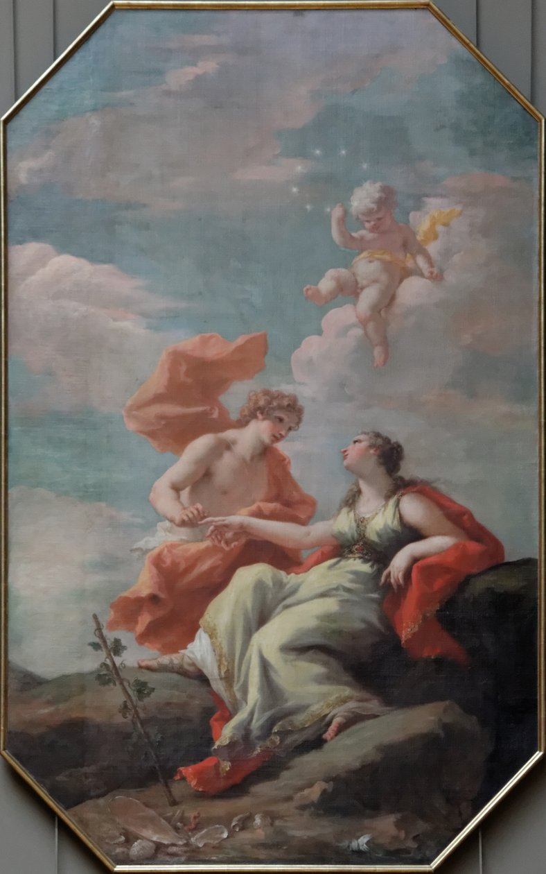 Bacchus och Ariadne av Giovanni Antonio Pellegrini