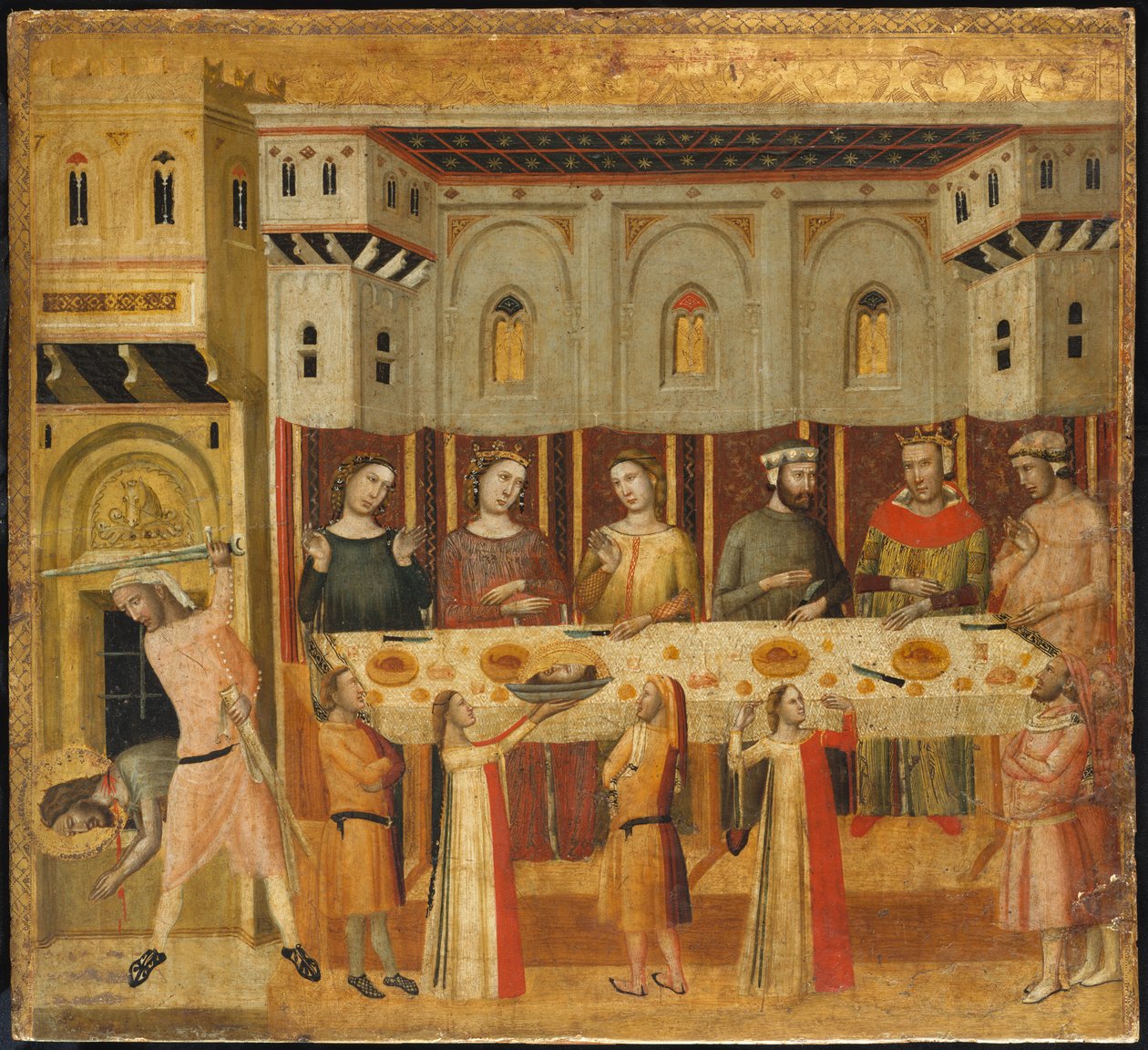 Herodes högtid och halshuggningen av baptisten av Giovanni Baronzio