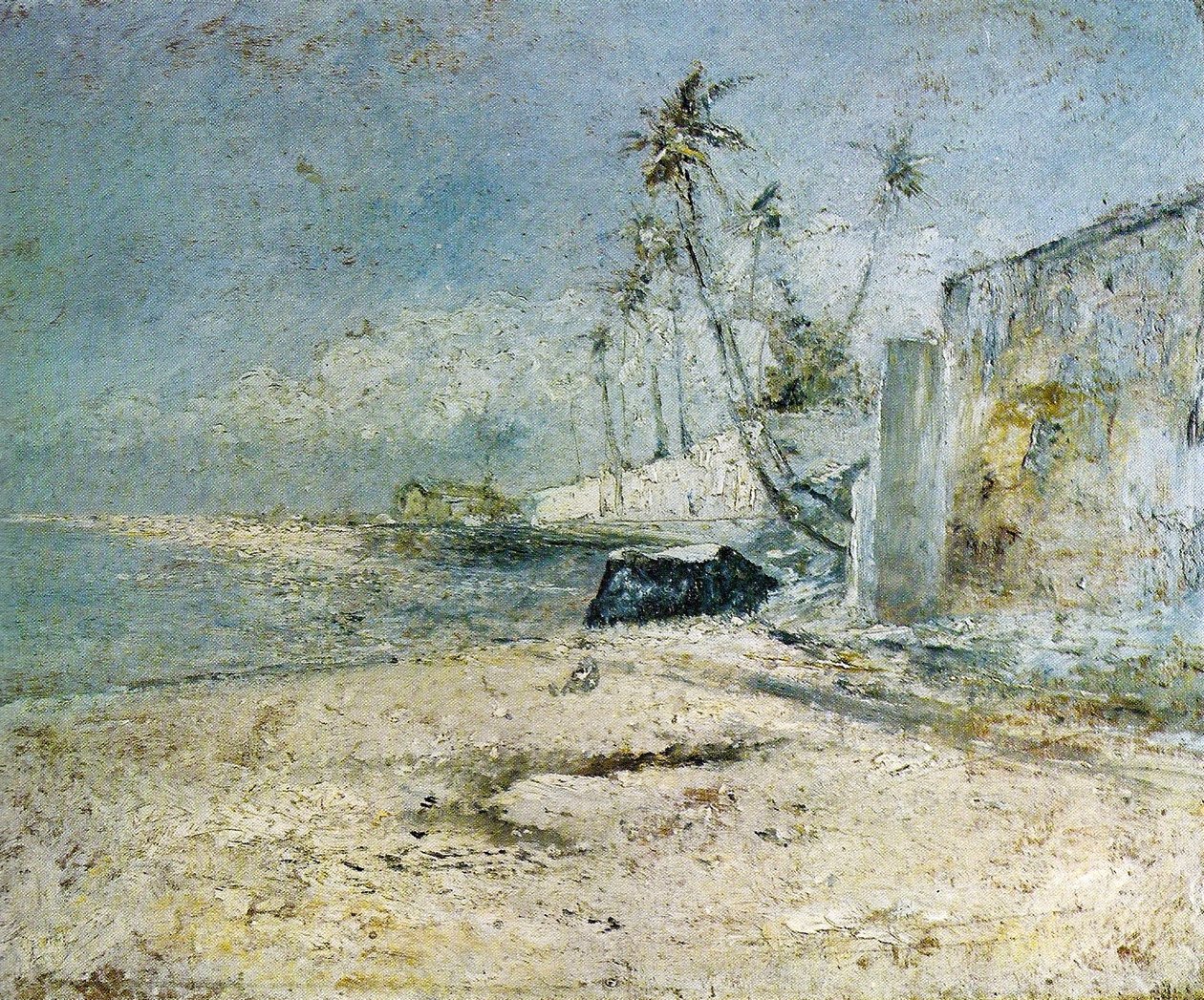  Coqueiros a Beira Mar Trecho da praia de Sao Roque em Paquetan av Giovanni Battista Castagneto