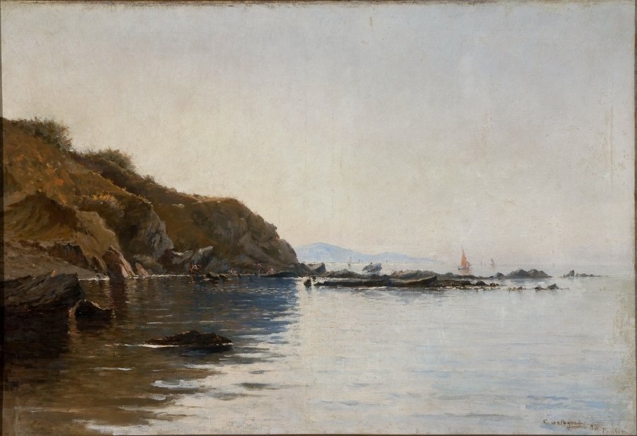 View of Mourillon, Toulon, France av Giovanni Battista Castagneto