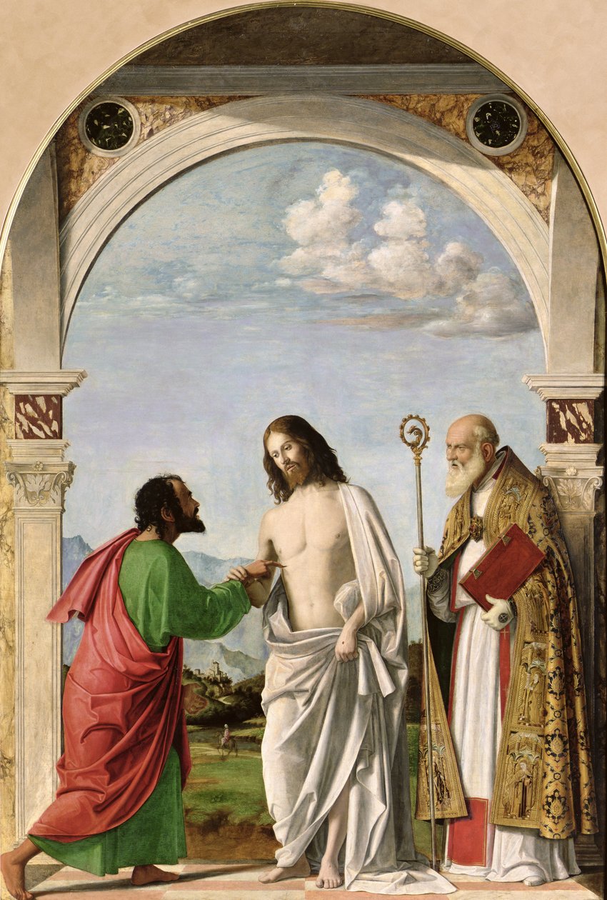 Tvivlar Thomas med S:t Magnus, c.1504-05 av Giovanni Battista Cima da Conegliano