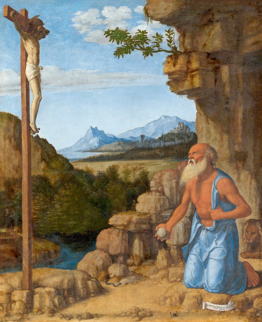 Saint Hieronymus i vildmarken, ca. 1500-05 av Giovanni Battista Cima da Conegliano