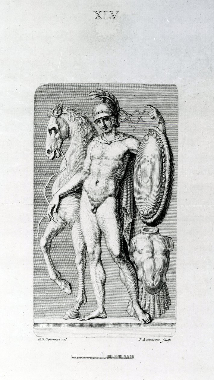 Naken man, 1700-talet av Giovanni Battista Cipriani