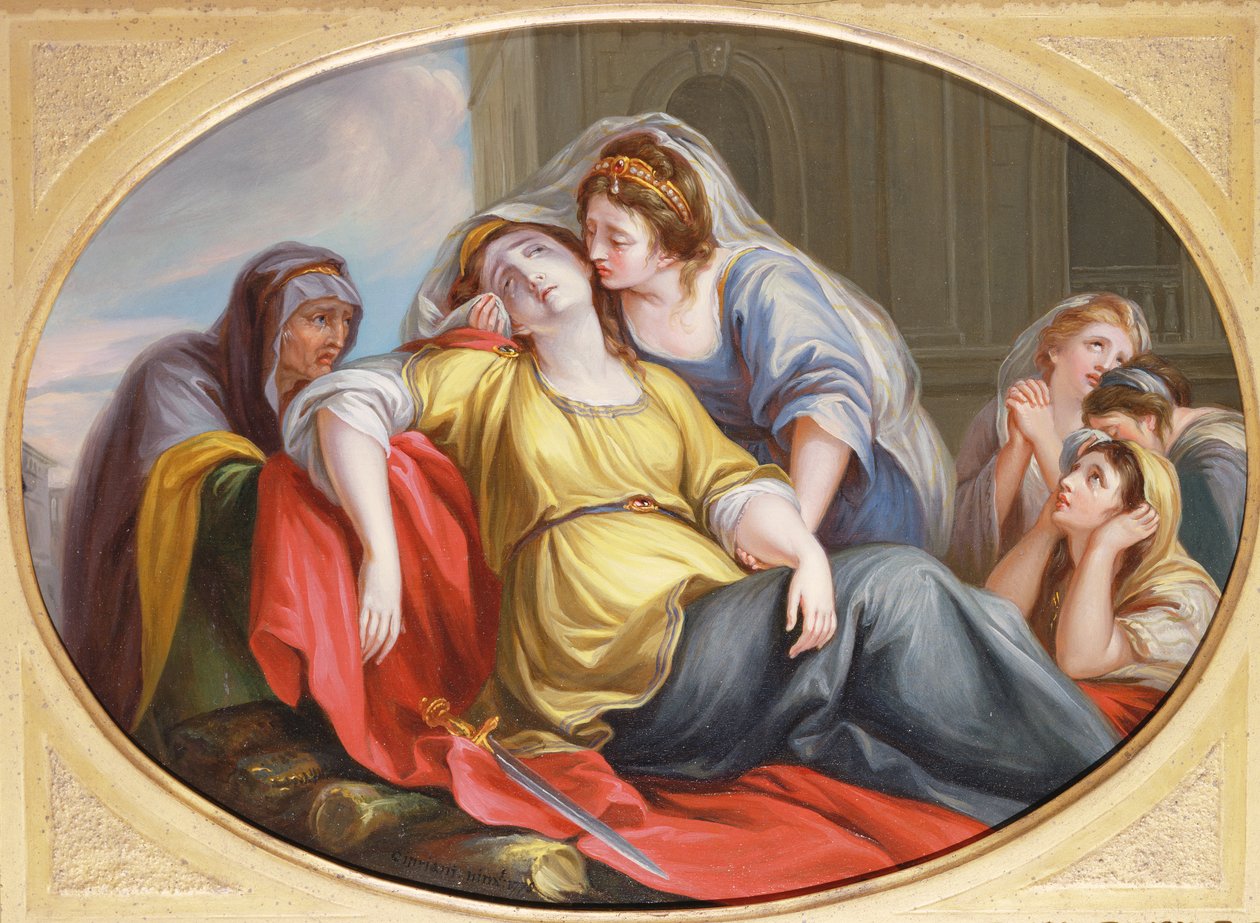 Didos död, 1778 (olja på koppar) av Giovanni Battista Cipriani