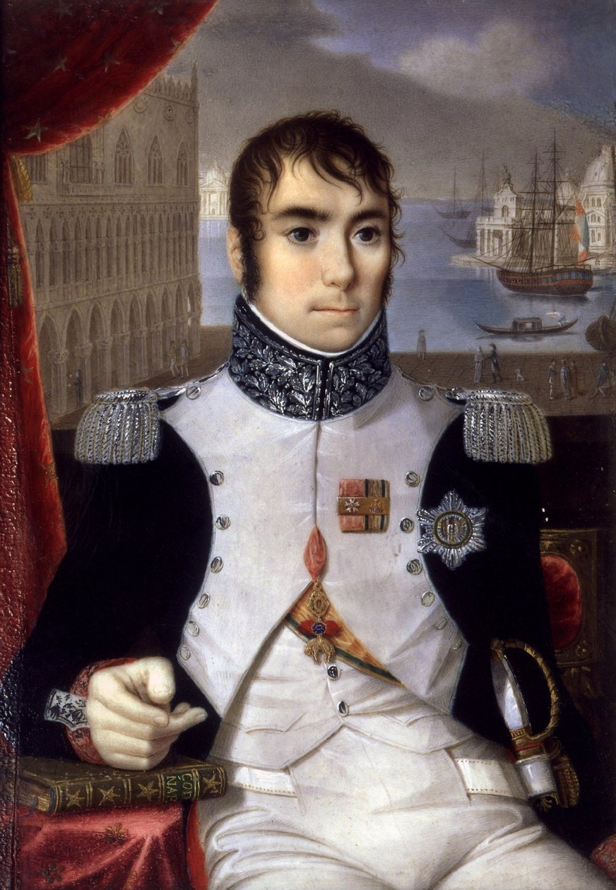 Porträtt av Eugene de Beauharnais (1781-1824) vicekung i Italien 1805 av Giovanni Battista Gigola