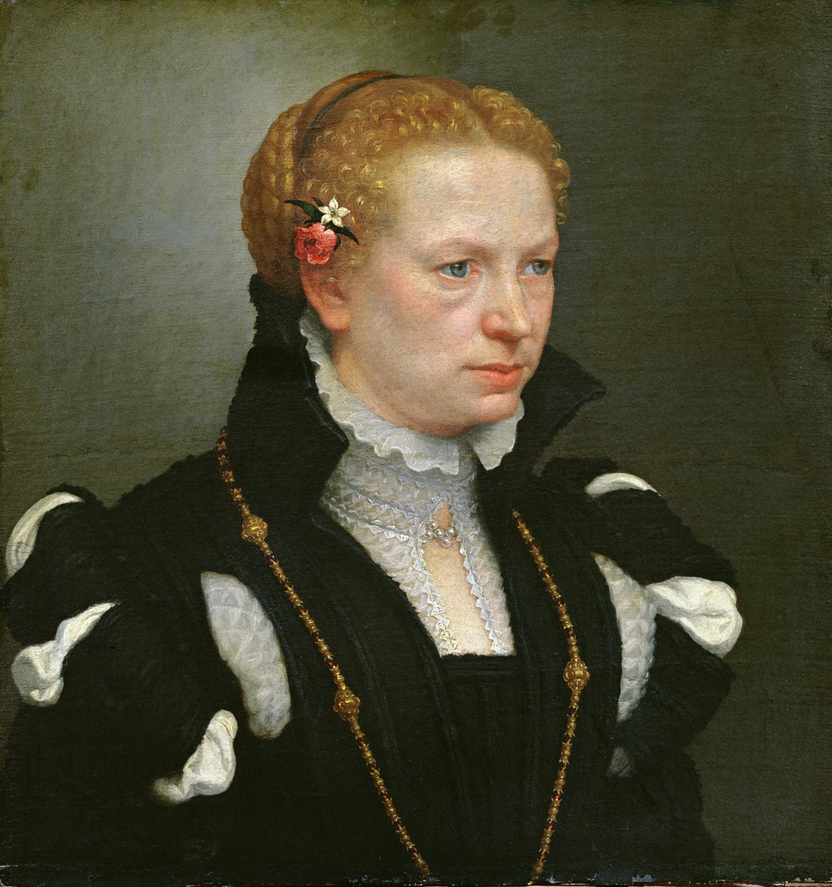 Porträtt av Lucia Vertova Agosti av Giovanni Battista Moroni