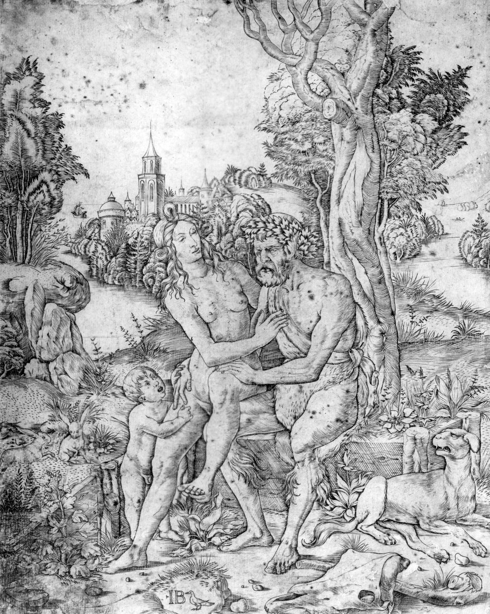En familj av fauner, ca 1510 av Giovanni Battista Palumba