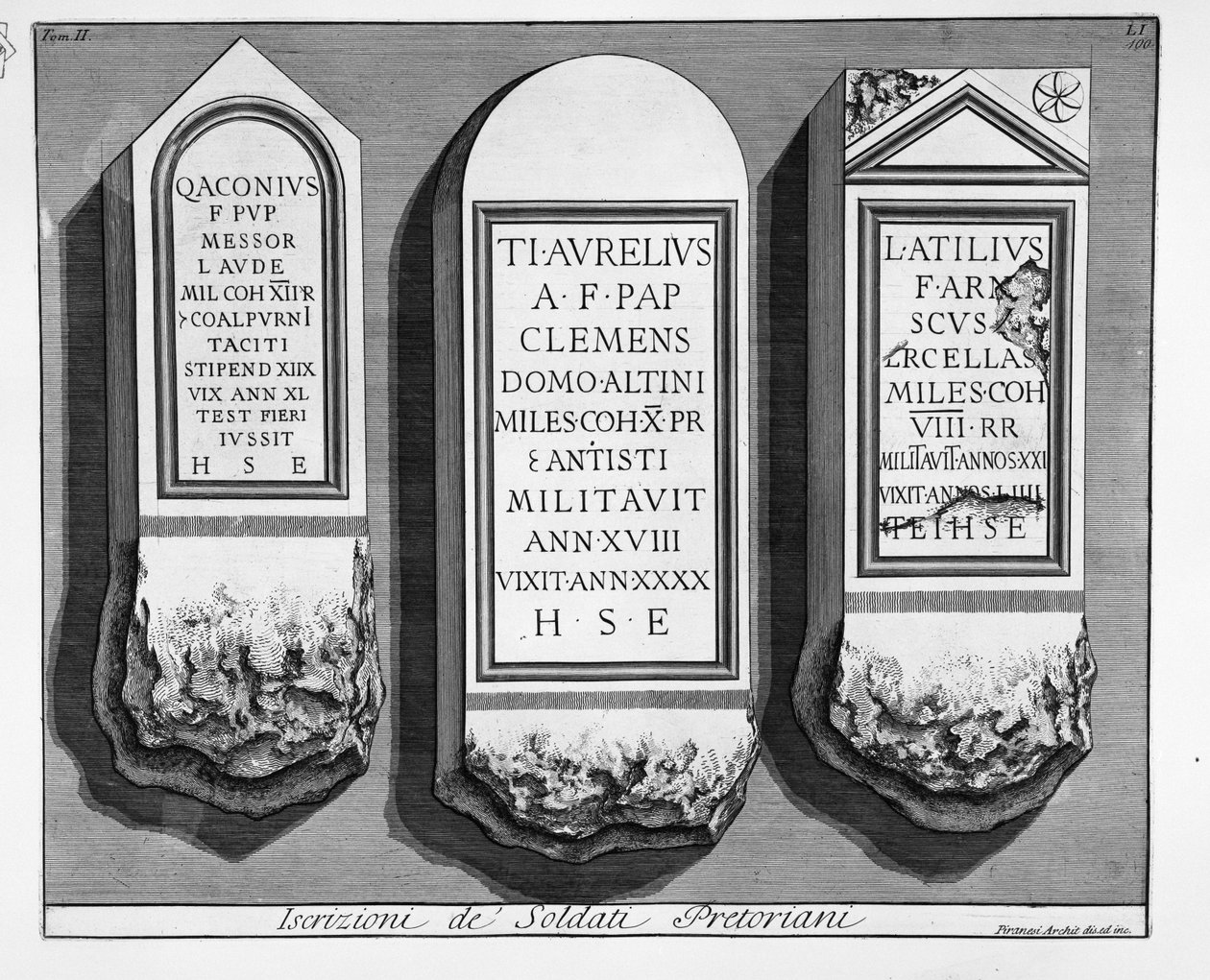 à gauche  av Giovanni Battista Piranesi